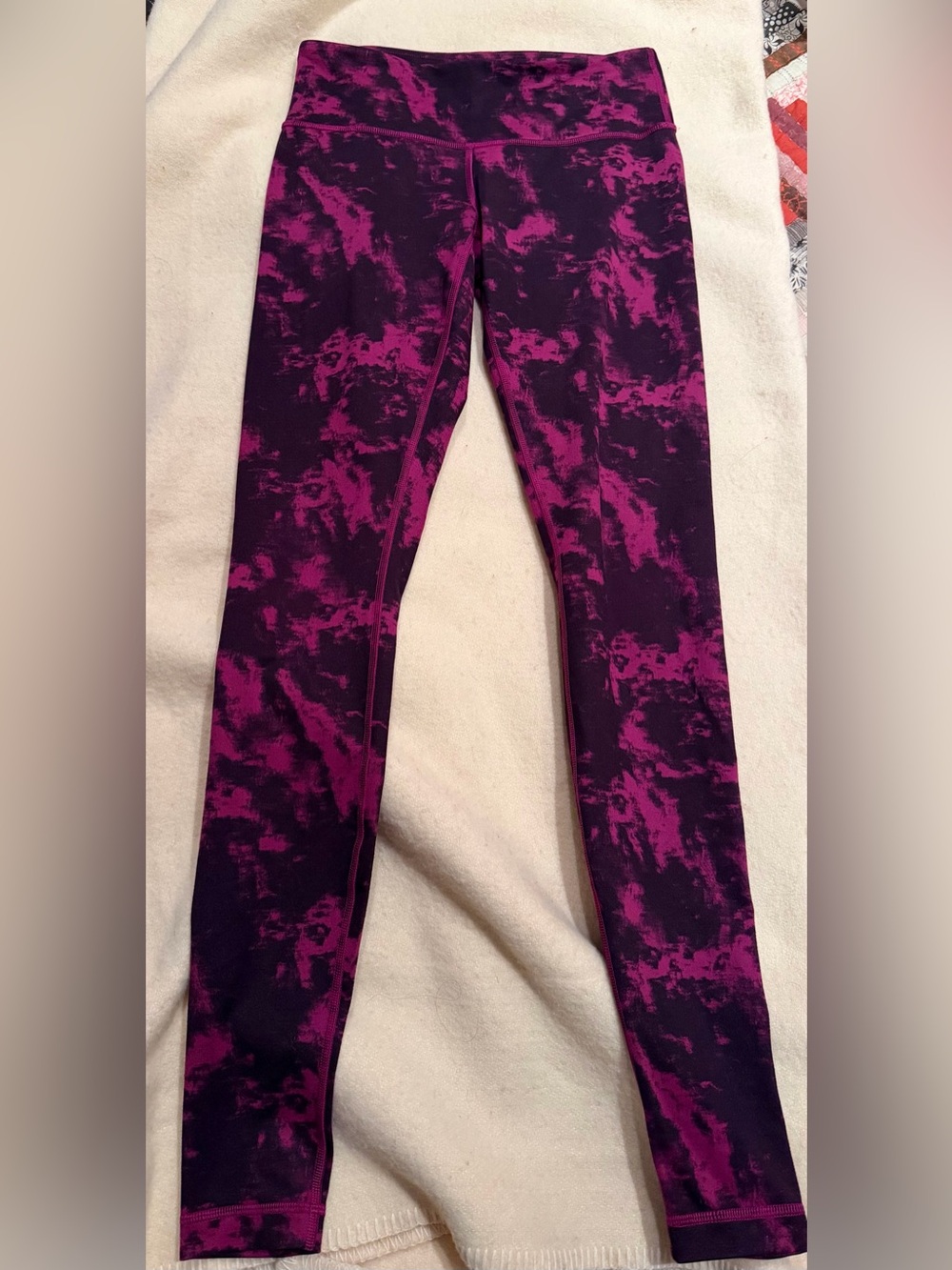 Lululemon Wunder Under Leggings  "Breezie Regal Plum Black" size 6